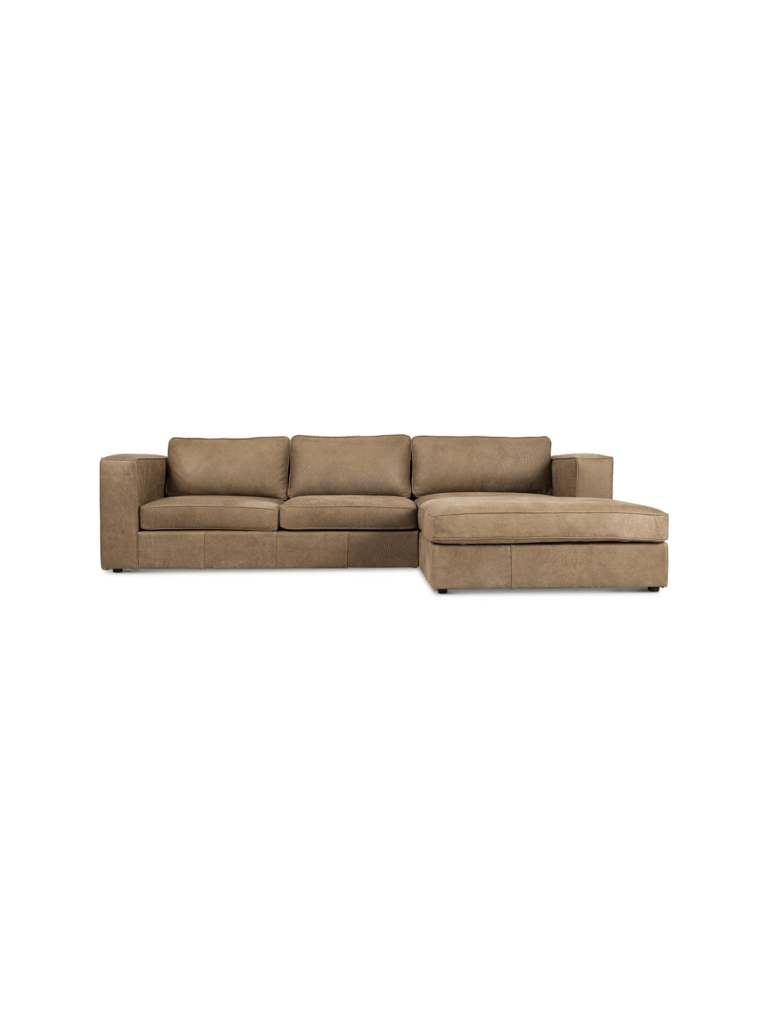 Huxley Corner Couch Kalahari Leather Brown