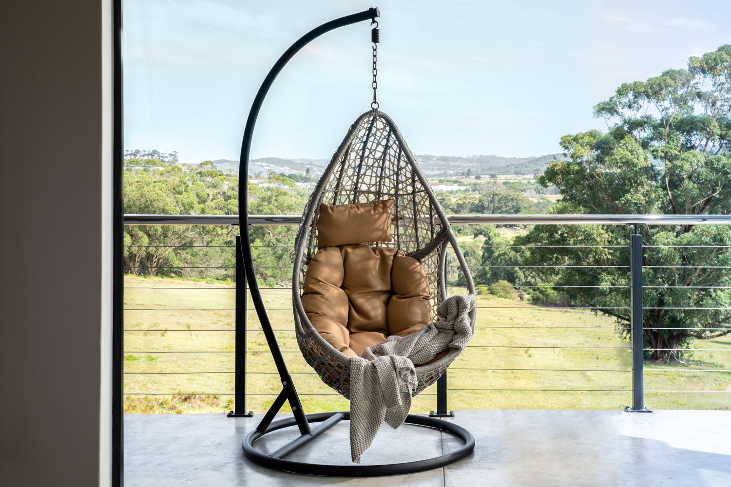 Addilyn Hanging Chair – Caramel