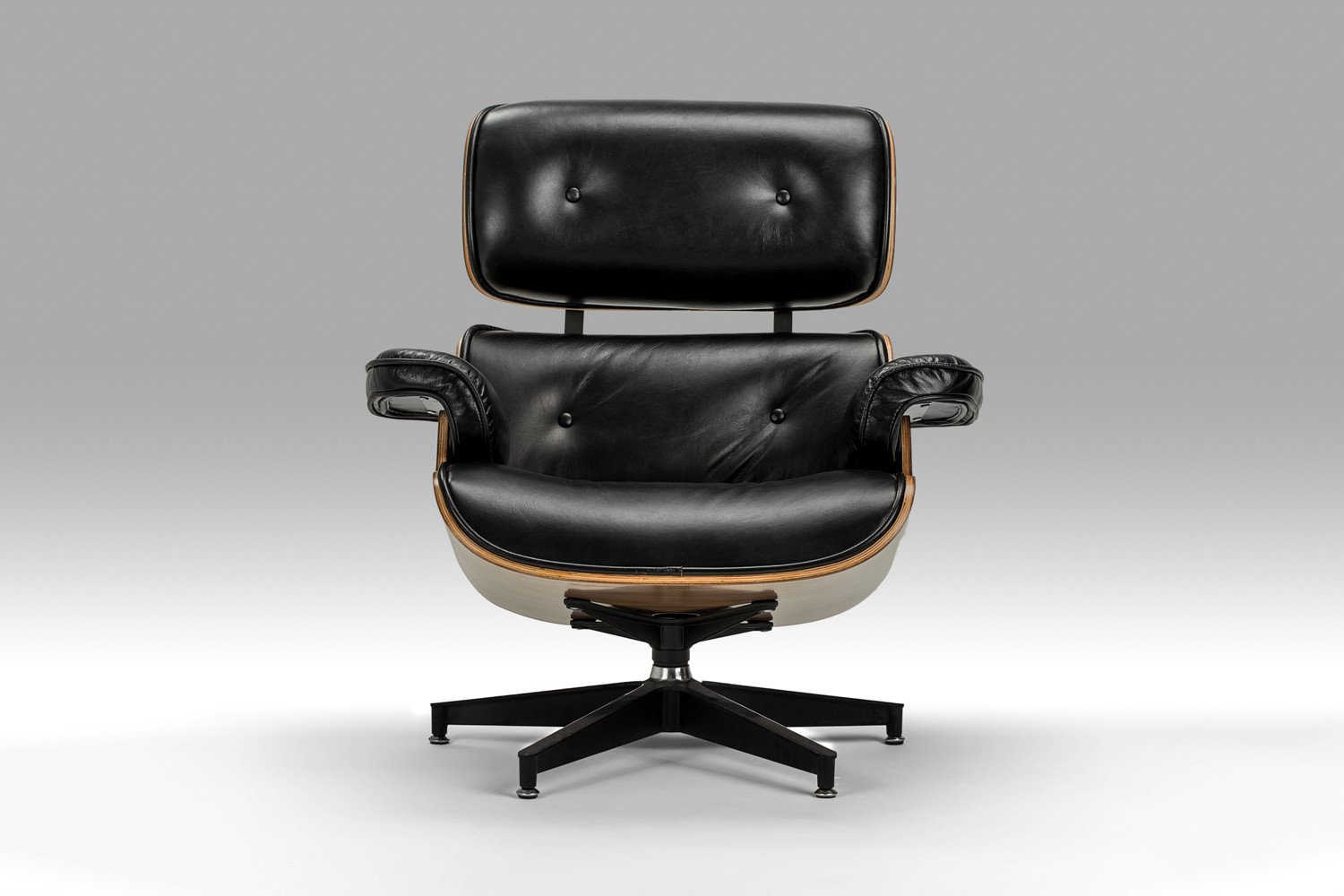 Snowden Leather Lounge Chair – Black