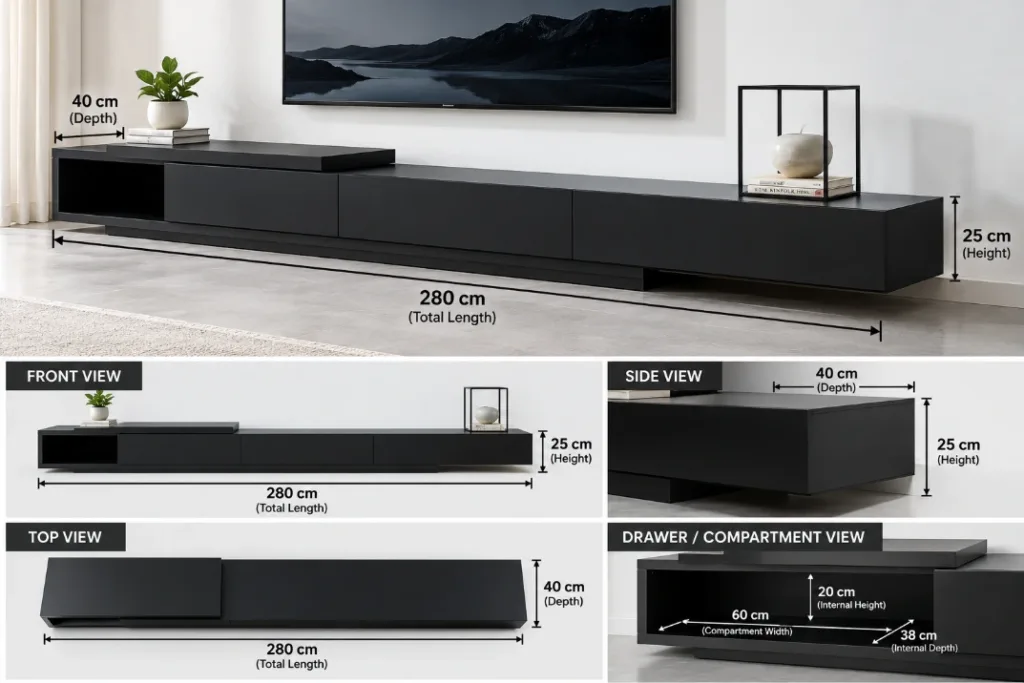 Modern Floating TV Console Dimensions-compressed