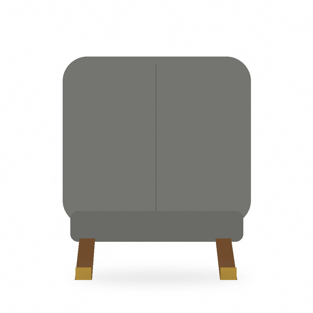 1 Seater Danny Grey Rear