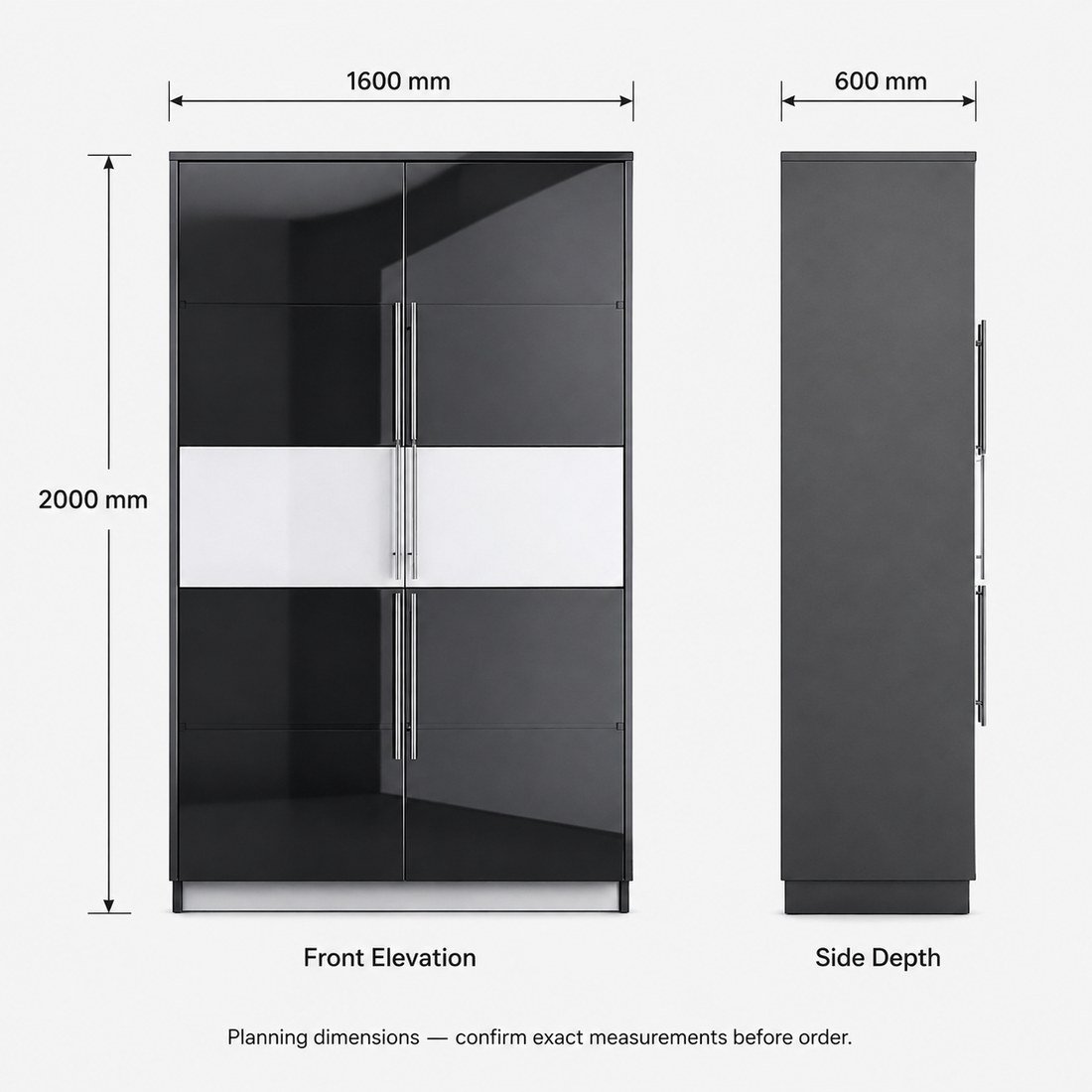 Sliding Doors Wardrobe Dimension