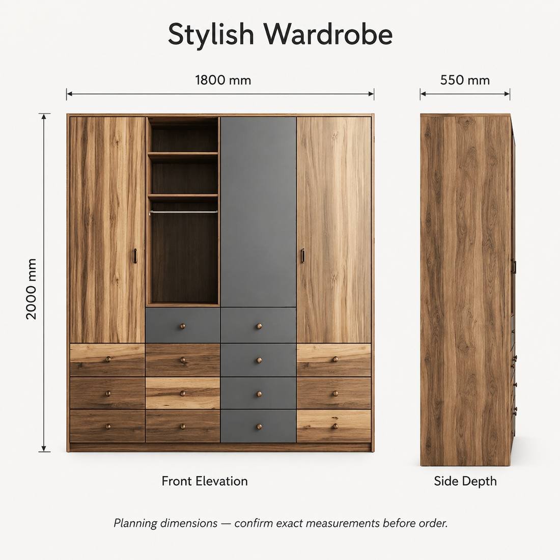 Stylish Wardrobe Dimension