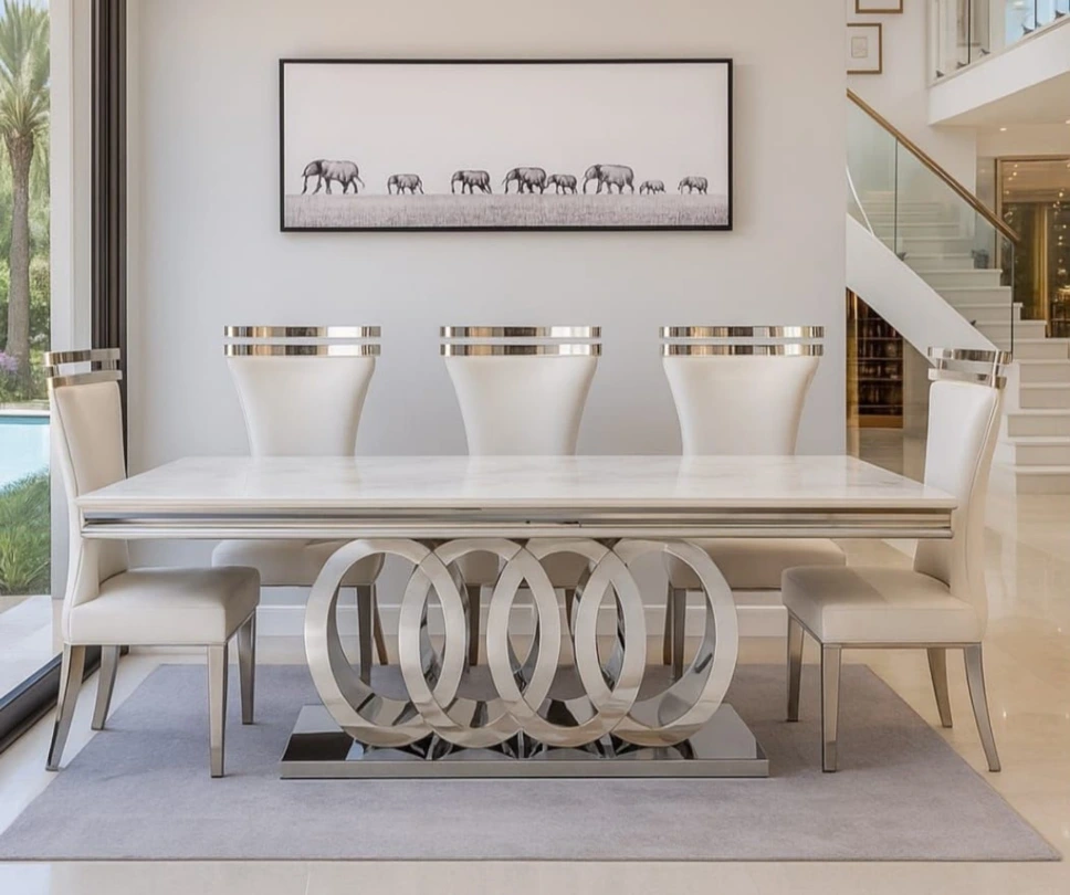 Monaco Royale 6-Seater Luxury Dining Set - Image 2