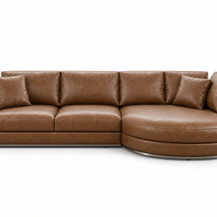 Milano Curved Chaise Sectional Sofa