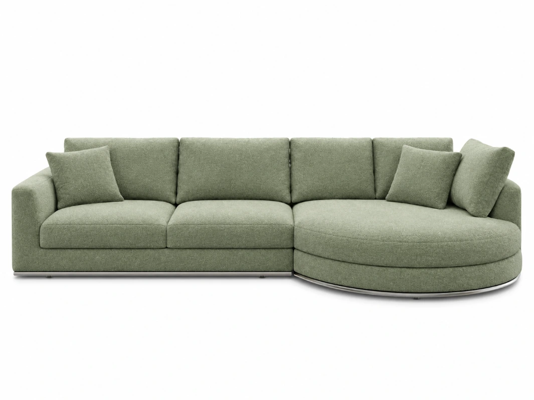 Milano Curved Chaise Sectional Sofa - Image 5