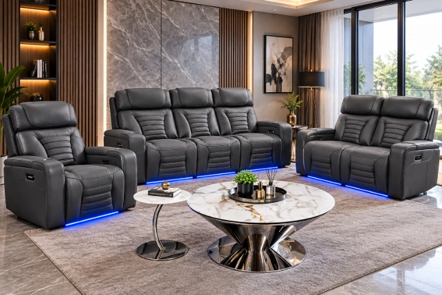 Cortiva 3+2+1 Luxury Electric Recliner Sofa Set