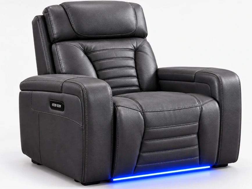 Cortiva 3+2+1 Luxury Electric Recliner Sofa Set - Image 2