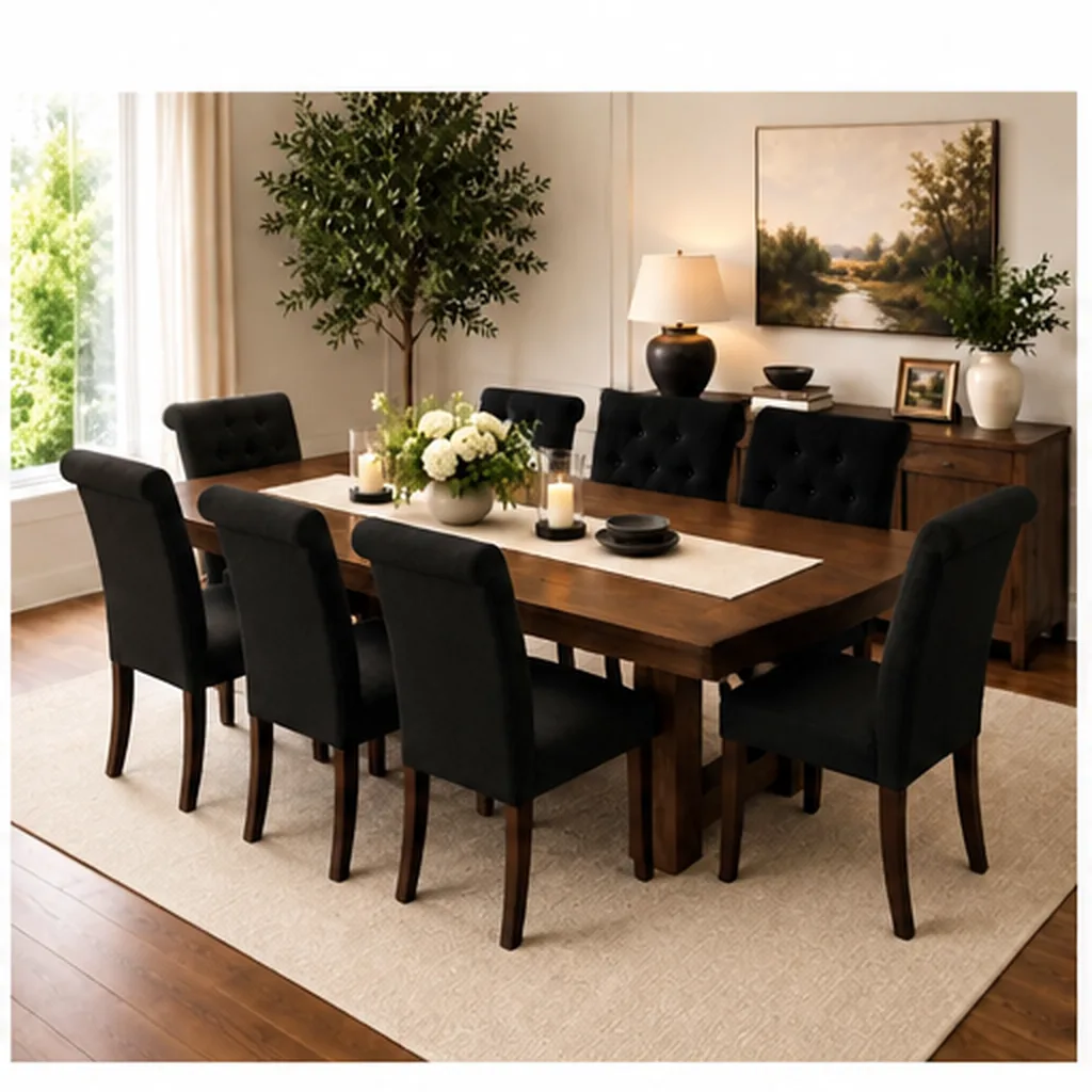Dominic 8 seater Dining Suite - Black AI