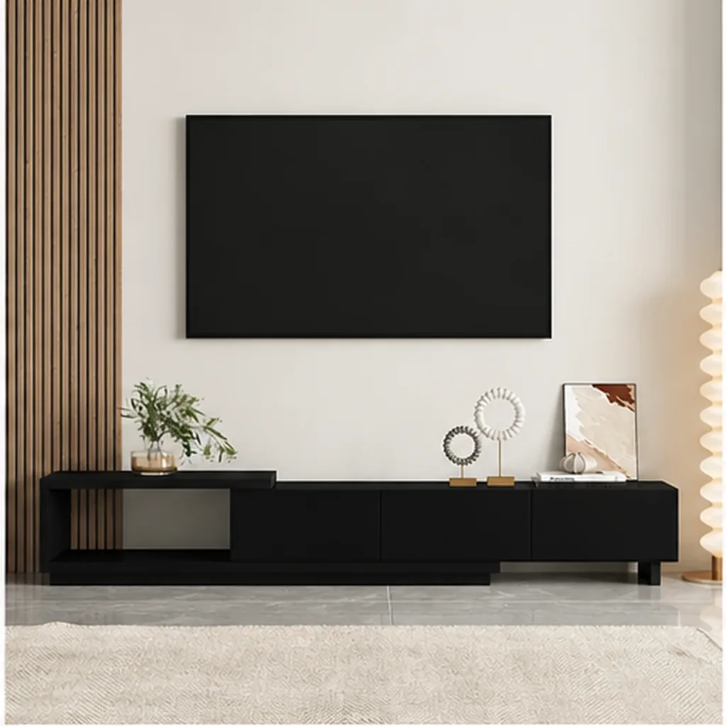 Gina TV Stand Unit With 3 Drawers - Black AI
