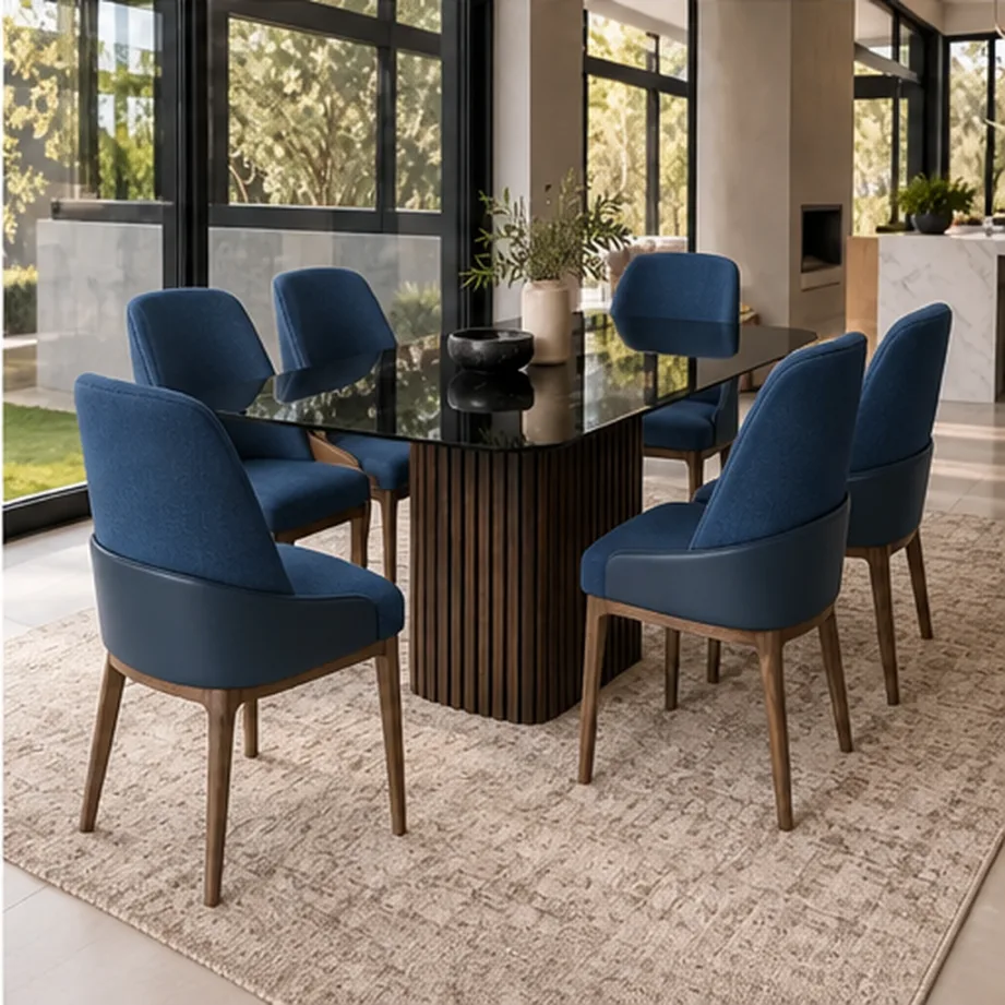Nokwazi 6 Seater Dining Set - Blue AI