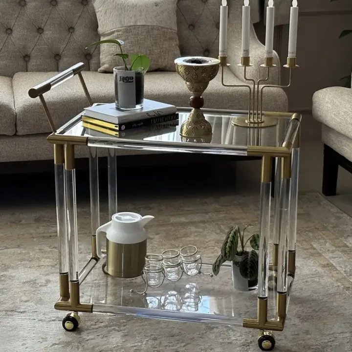 Taytum Lucite Tea/Bar Cart
