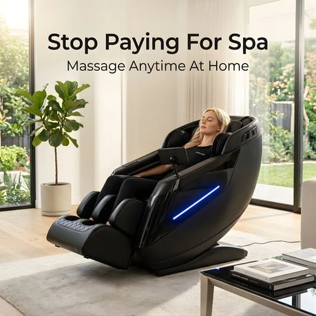 ITOUCH AI Full Body Massage Chair, Voice Control, Zero Gravity, Bluetooth - Shadow Black