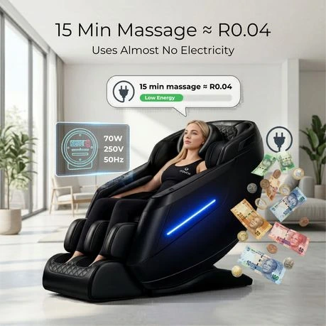 ITOUCH AI Full Body Massage Chair, Voice Control, Zero Gravity, Bluetooth - Shadow Black