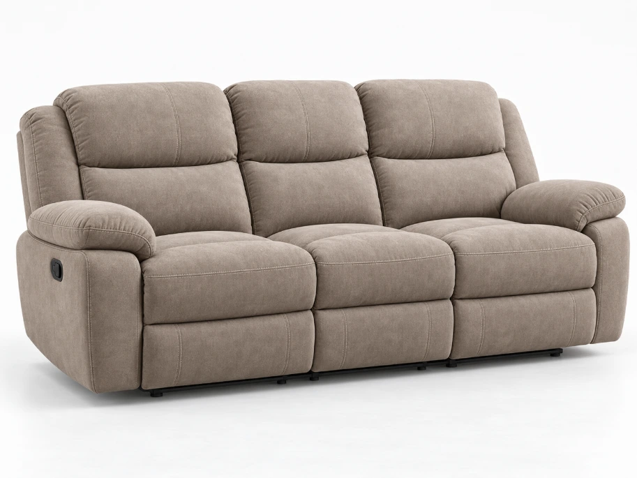Milano Premium 3+2+1 Microfiber Fabric Recliner Lounge Suite
