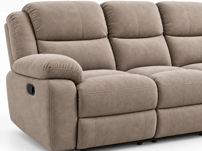 Milano Premium 3+2+1 Microfiber Fabric Recliner Lounge Suite