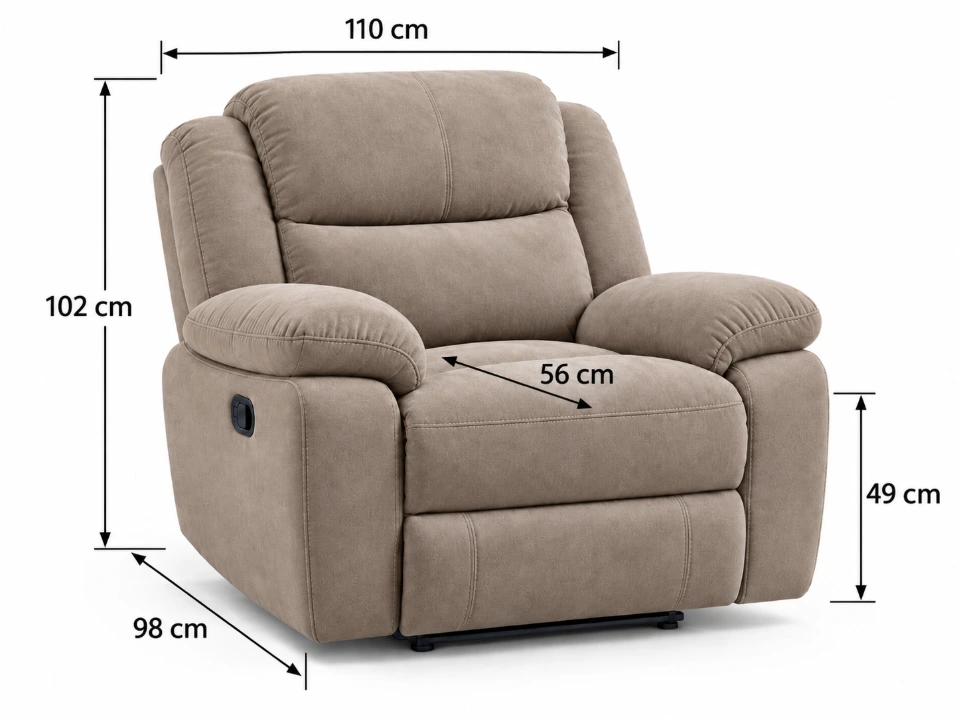 Milano Premium 3+2+1 Microfiber Fabric Recliner Lounge Suite