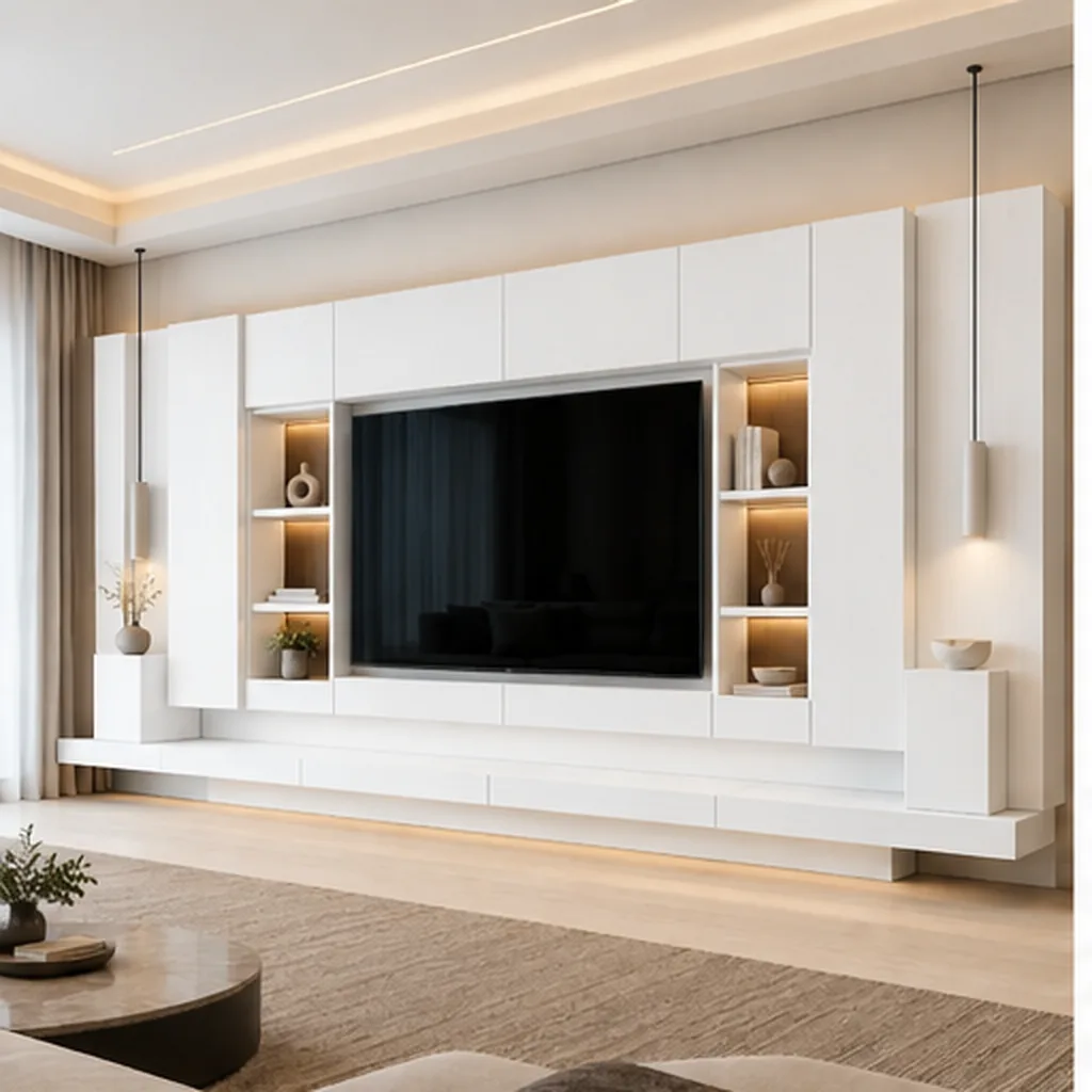 Aurelia Grand TV Wall Console & Entertainment Unit - White AI