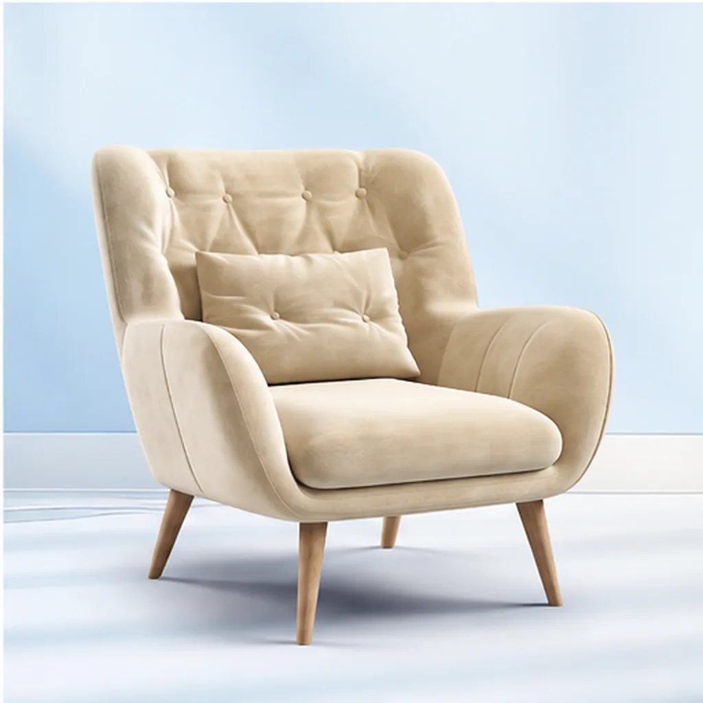Cushion Lounge Chair - Beige AI