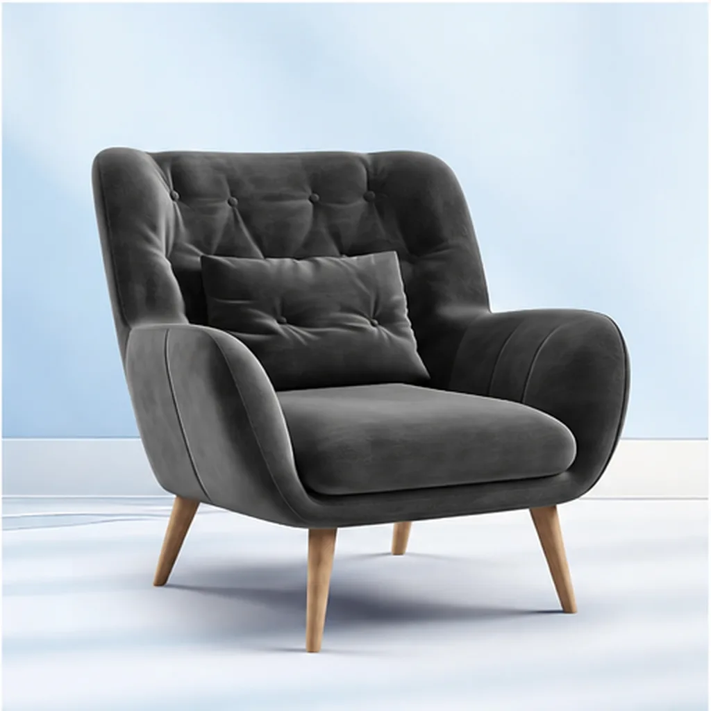 Cushion Lounge Chair - Charcoal AI