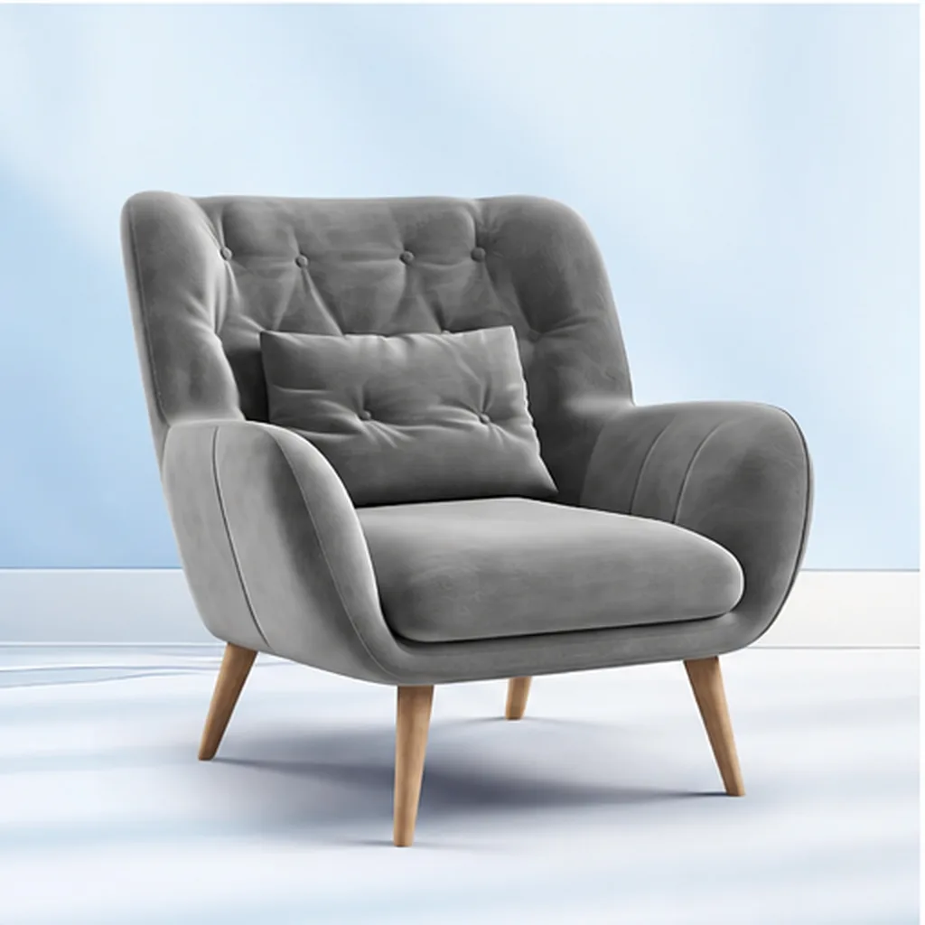 Cushion Lounge Chair - Grey AI