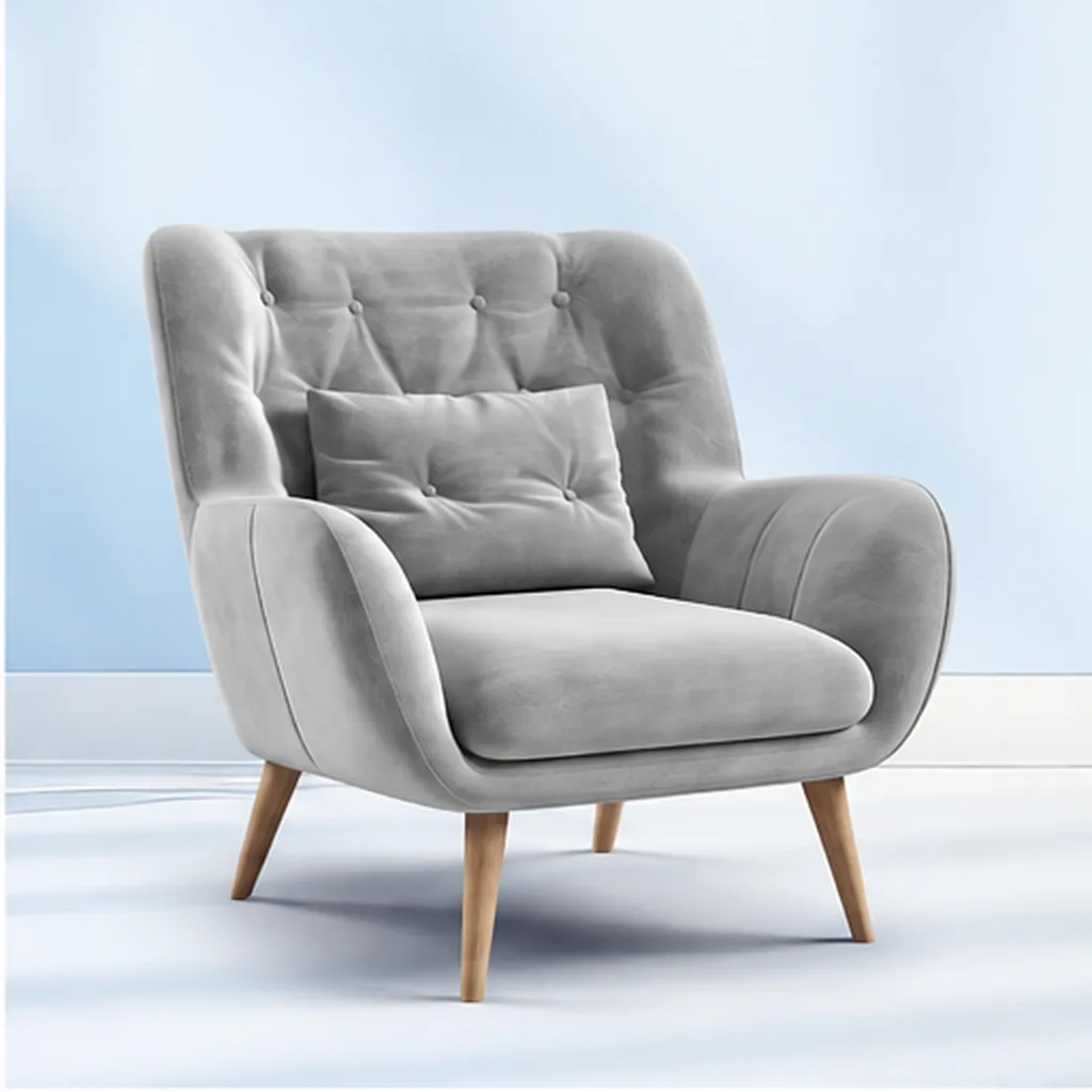 Cushion Lounge Chair - Light Grey AI