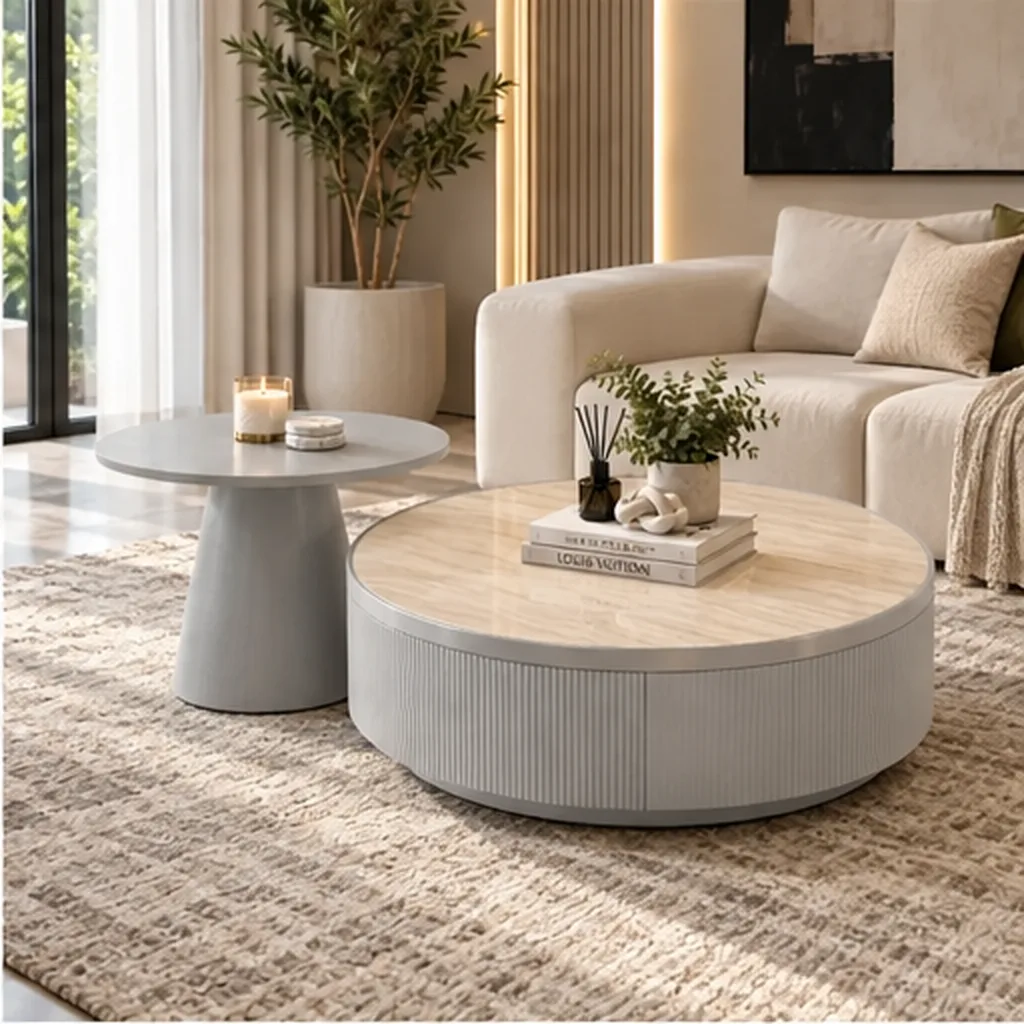 Deena Modern Coffee Table - Light Grey AI