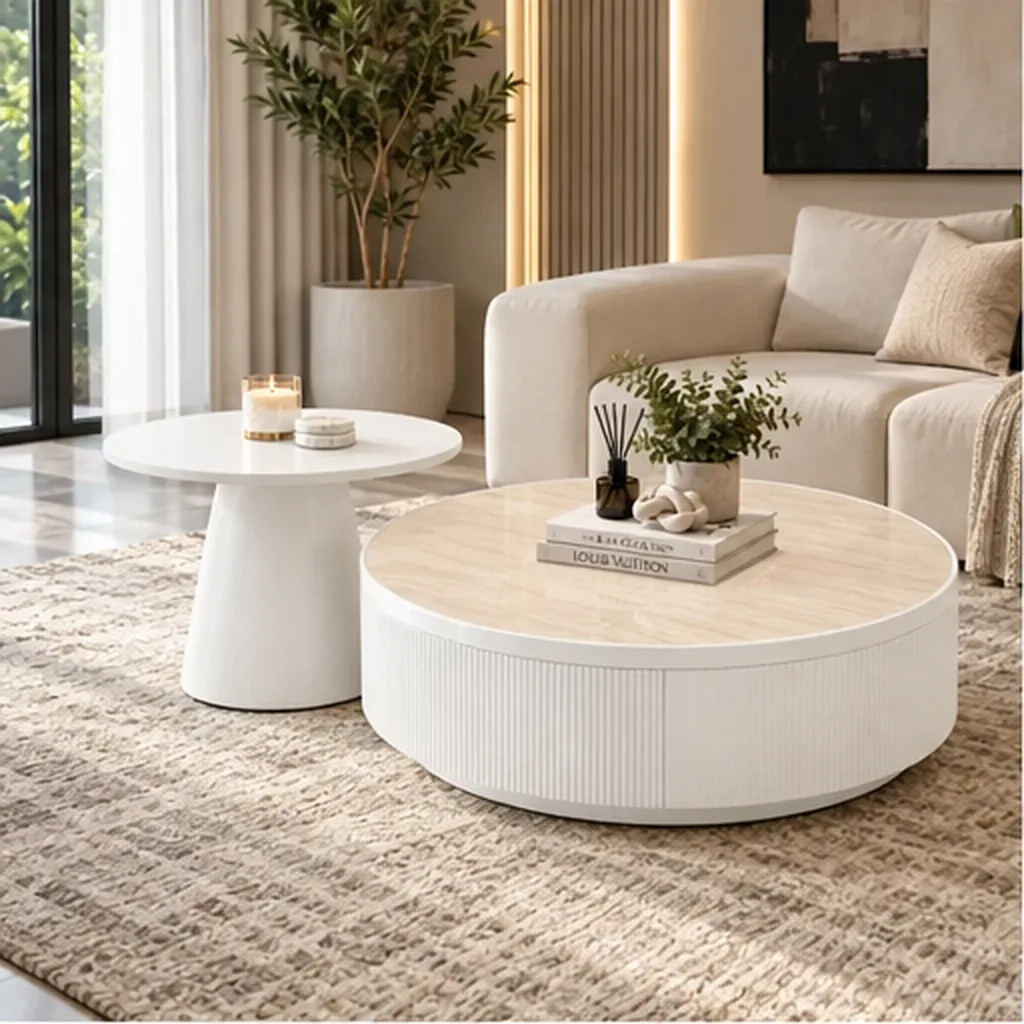 Deena Modern Coffee Table - White AI