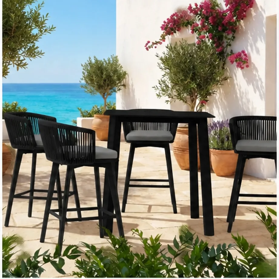 Diva 4 Seater Bar Table – Anthracite - Black AI