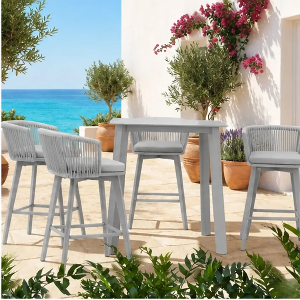 Diva 4 Seater Bar Table – Anthracite - Light Grey AI