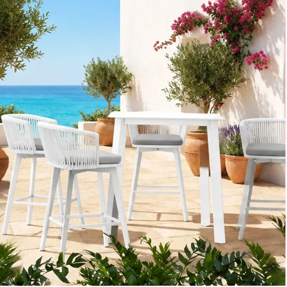 Diva 4 Seater Bar Table – Anthracite - White AI
