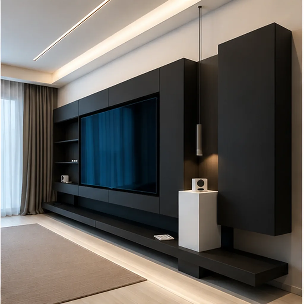 Drusus Unit 85-Inch TV Console - Black AI