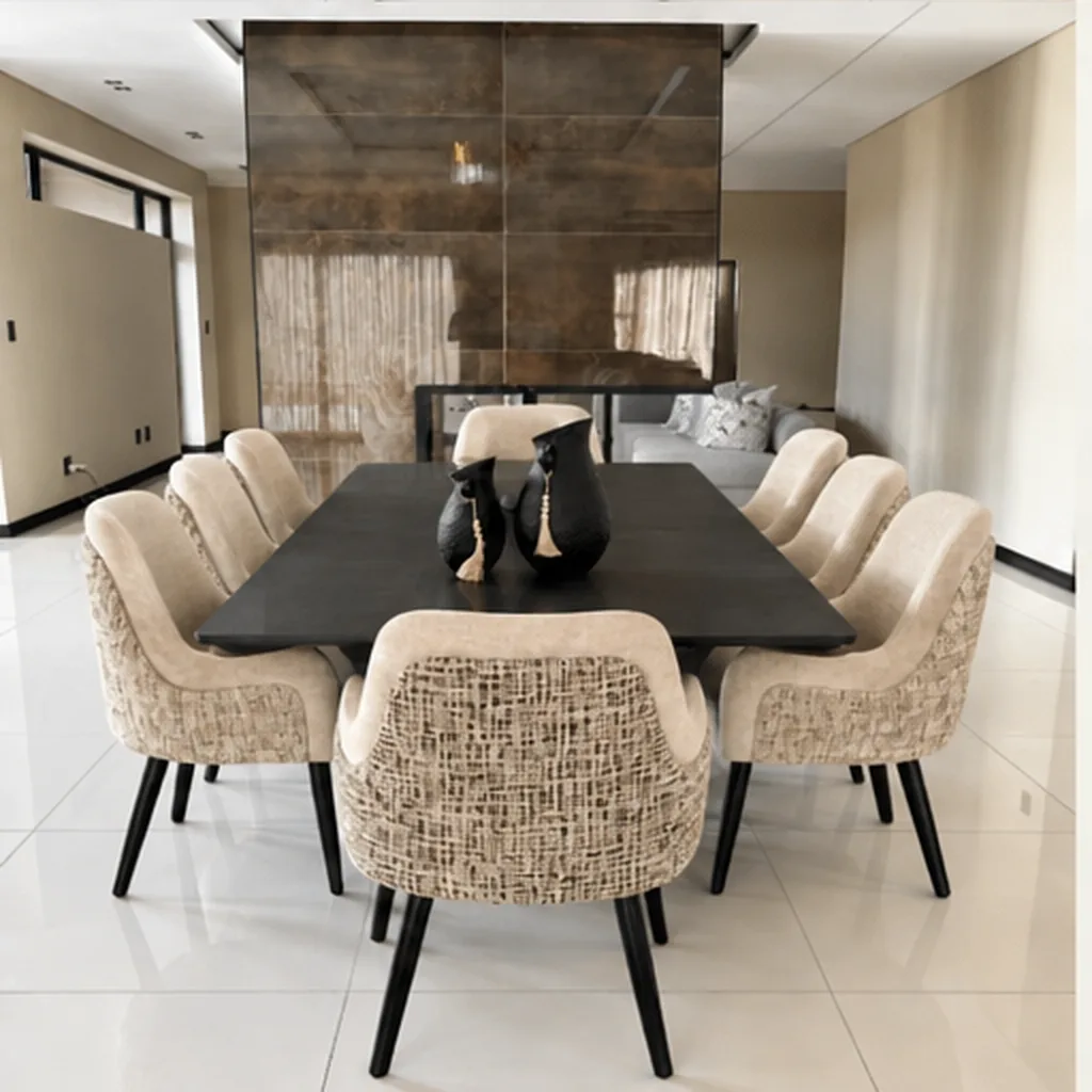 Joanne Premium 8-Seater Dining Set - Beige AI