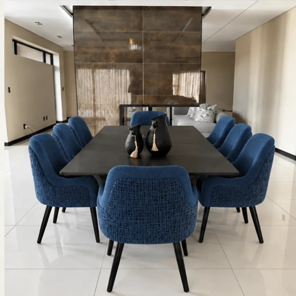 Joanne Premium 8-Seater Dining Set - Blue AI