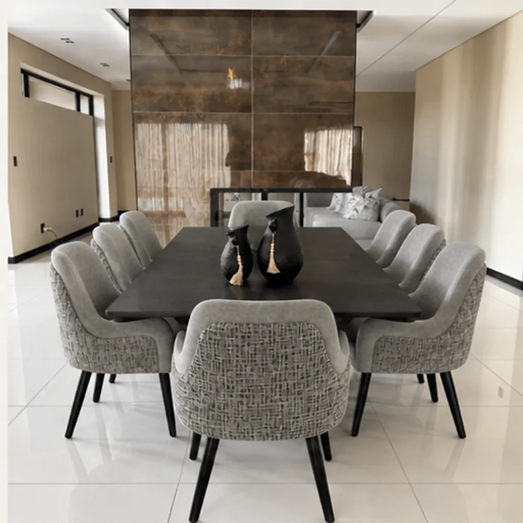 Joanne Premium 8-Seater Dining Set - Grey AI