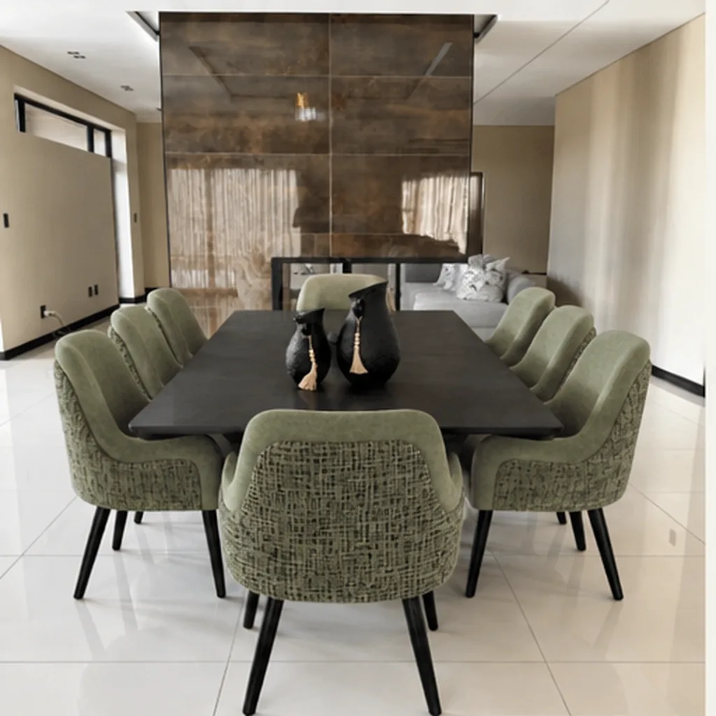 Joanne Premium 8-Seater Dining Set - Sage Green AI