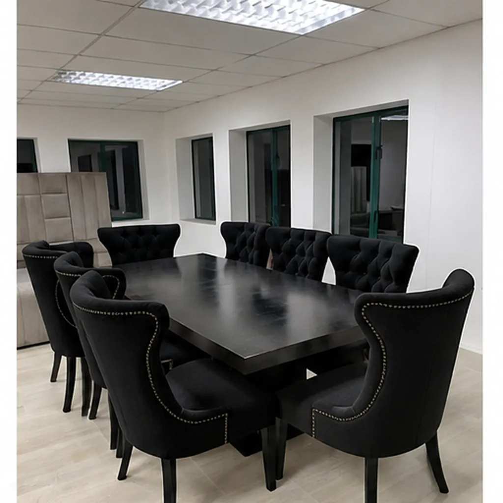 Kesto Premium Dining Set – 8 Seater - Black AI