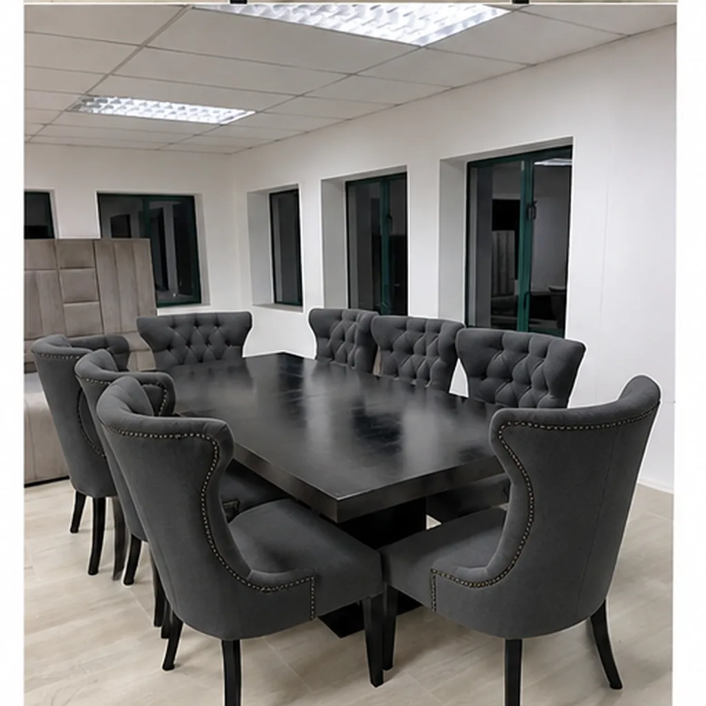 Kesto Premium Dining Set – 8 Seater - Charcoal AI