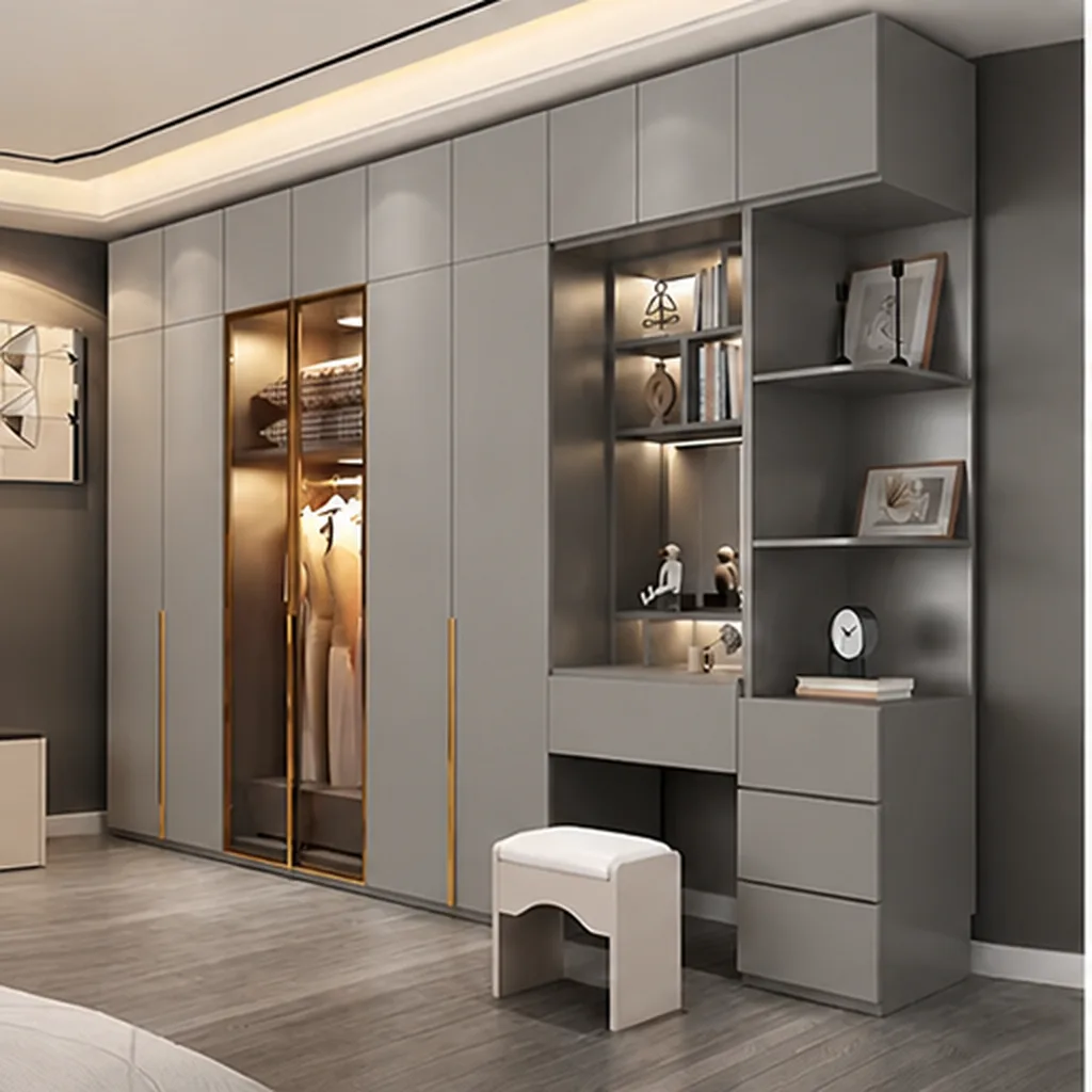 Modern Wardrobe - Grey AI
