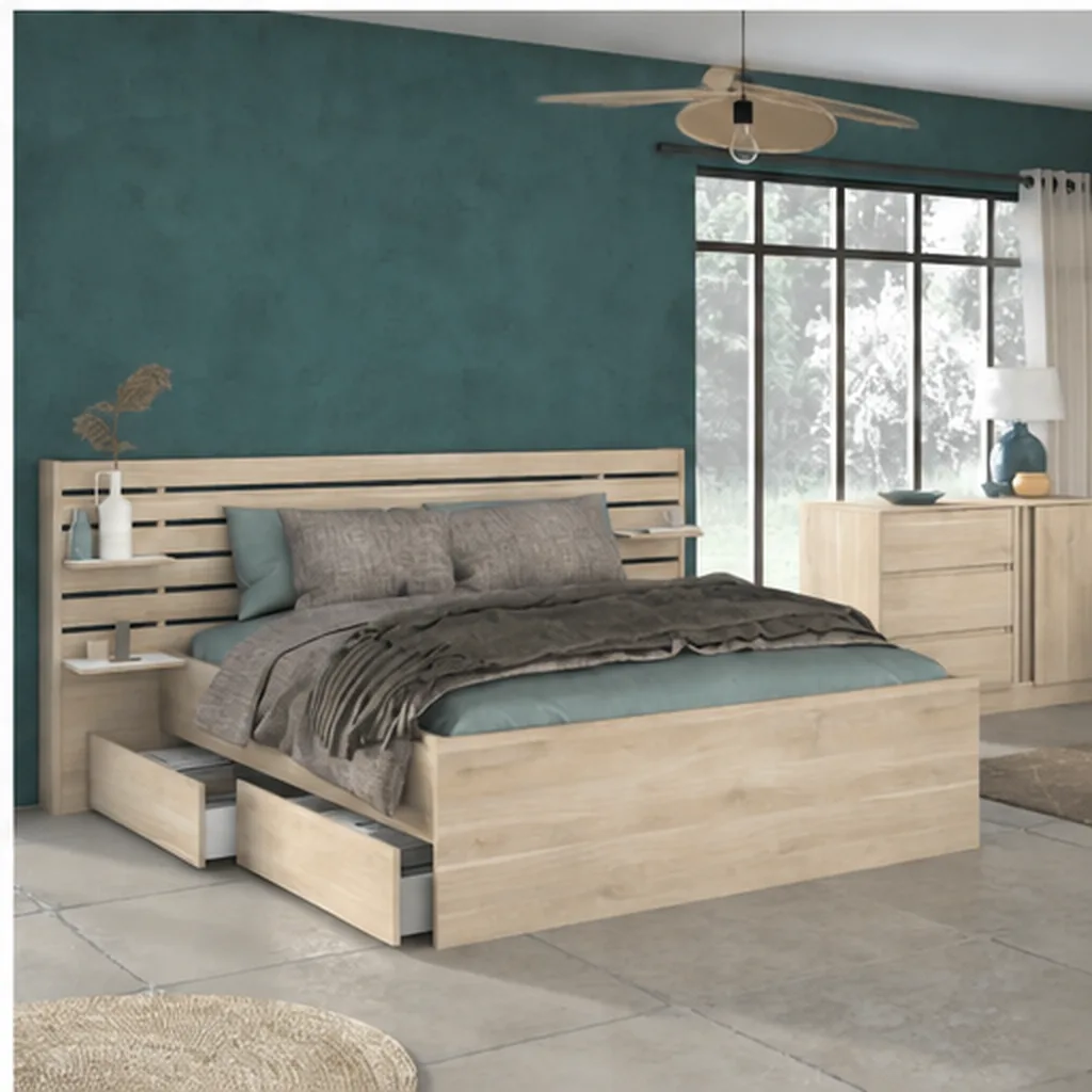 Nero Dark Oak Luxury Cot Bed - Beige AI
