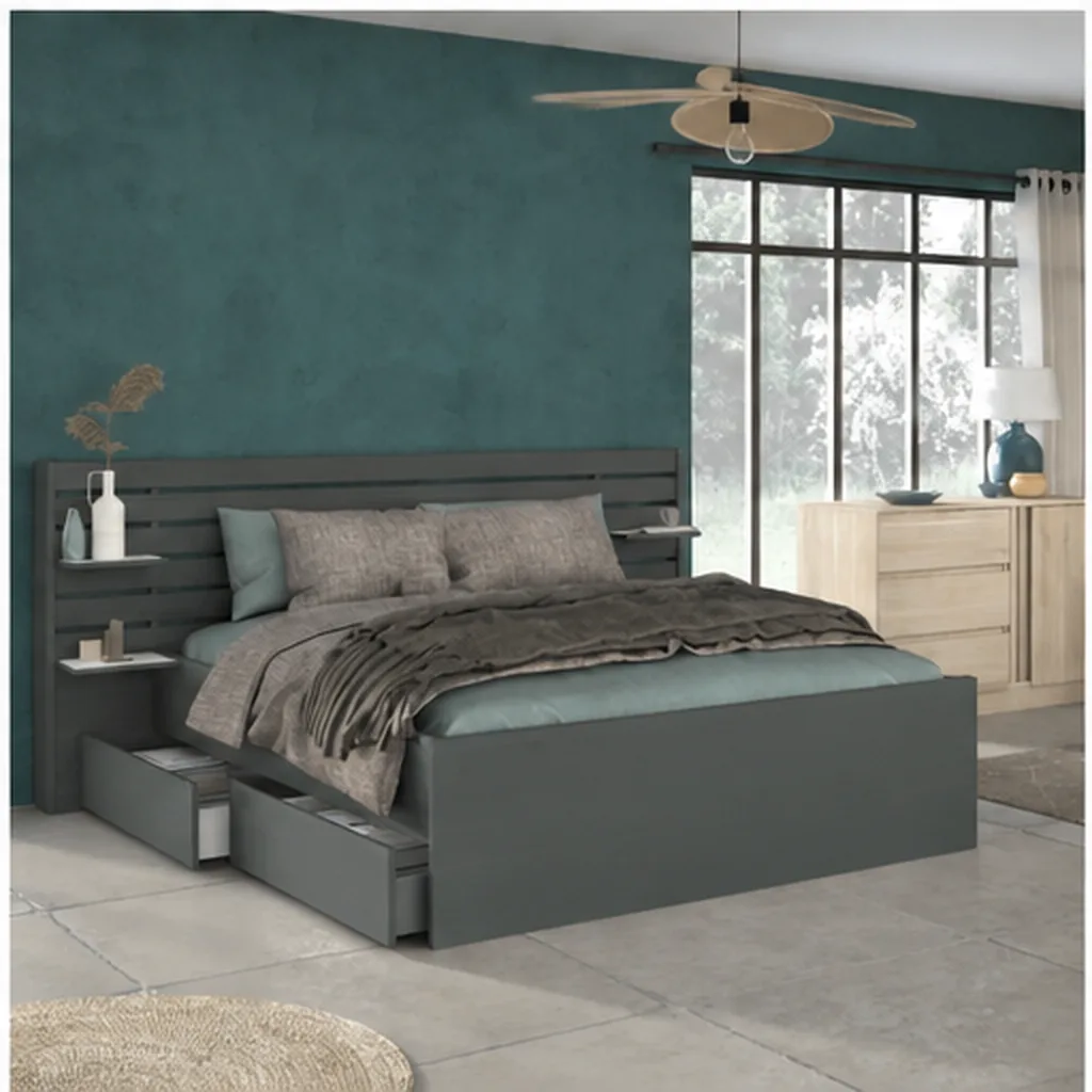 Nero Dark Oak Luxury Cot Bed - Charcoal AI