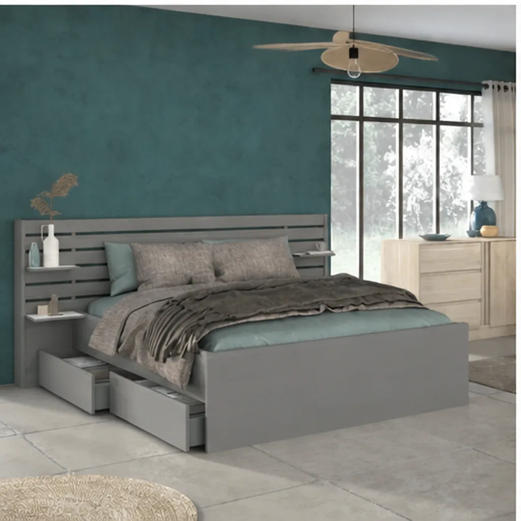 Nero Dark Oak Luxury Cot Bed - Grey AI