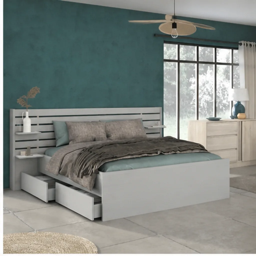 Nero Dark Oak Luxury Cot Bed - Light Grey AI