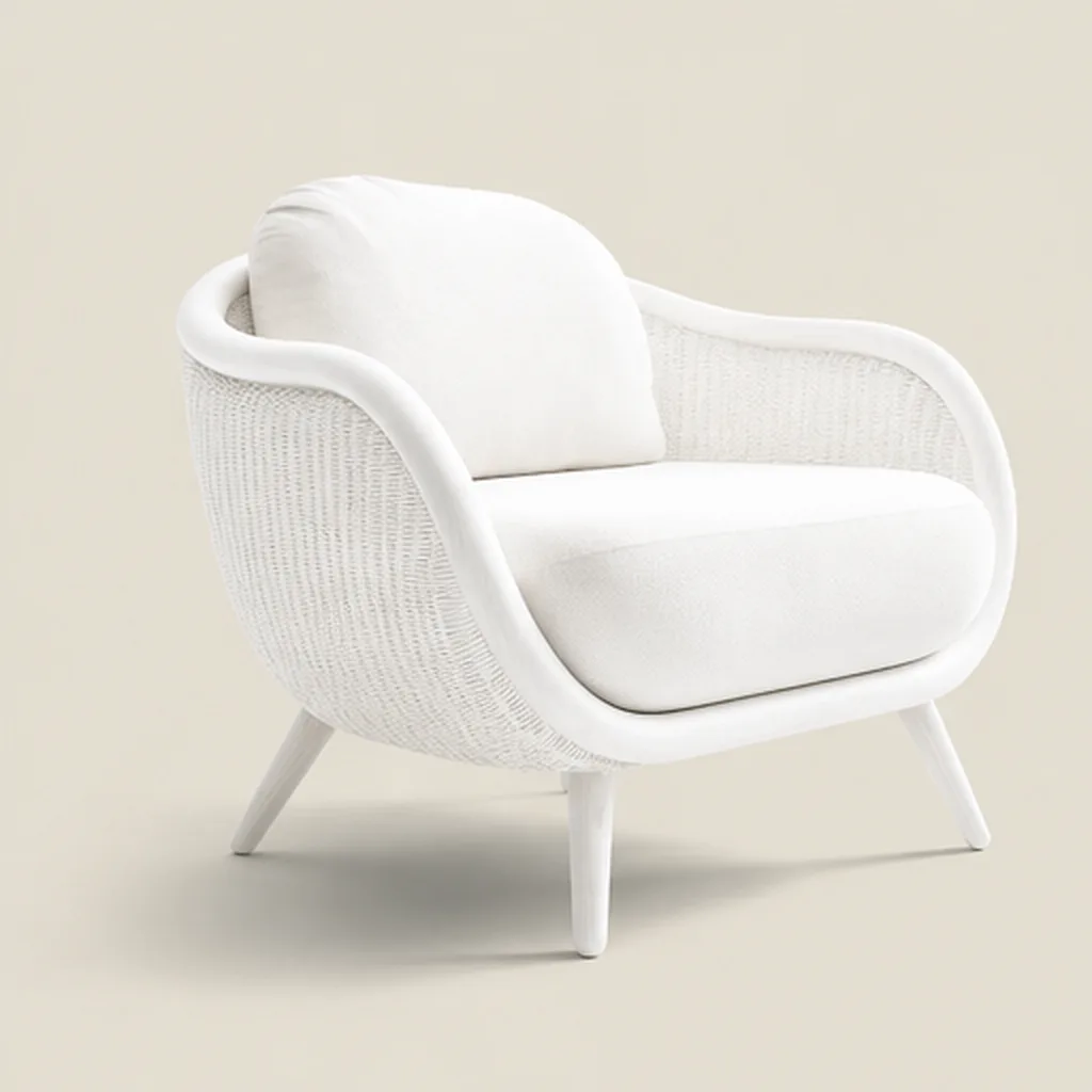 Stylish Outdoor Sofa - White AI